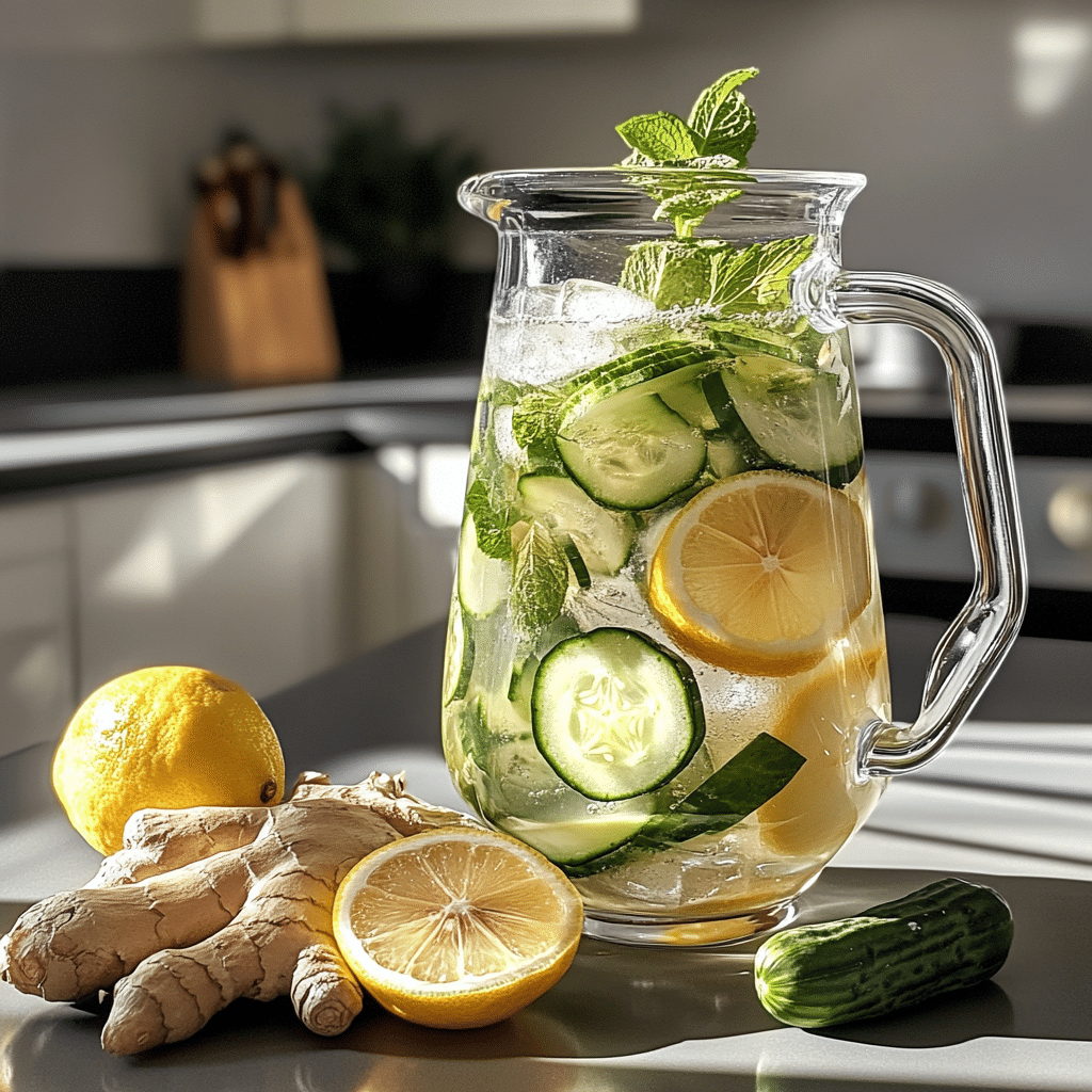 Ice water hack recipe for weight loss detox drink in glass