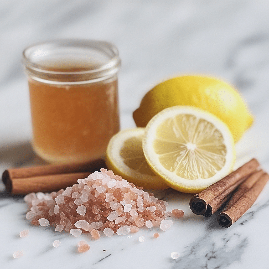 Pink salt combined with ACV and lemon for detox