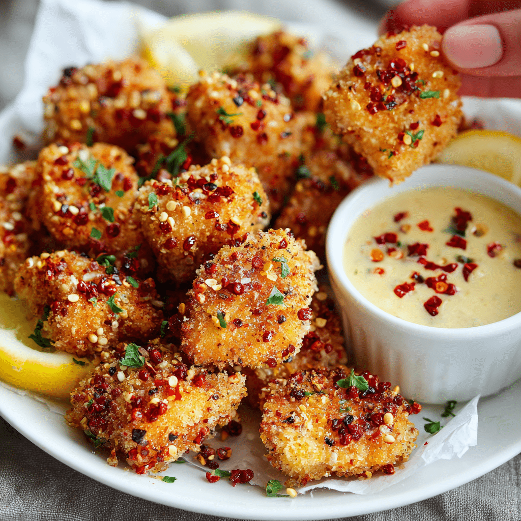Spicy lemon pepper chicken bites variation