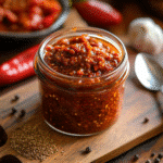 hello fresh tex mex paste recipe in a glass jar with smoky chili texture