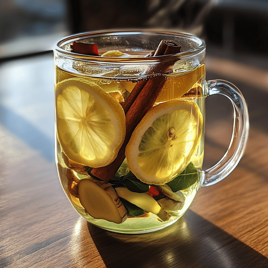 Natural Mounjaro Recipe Tea in Glass Mug