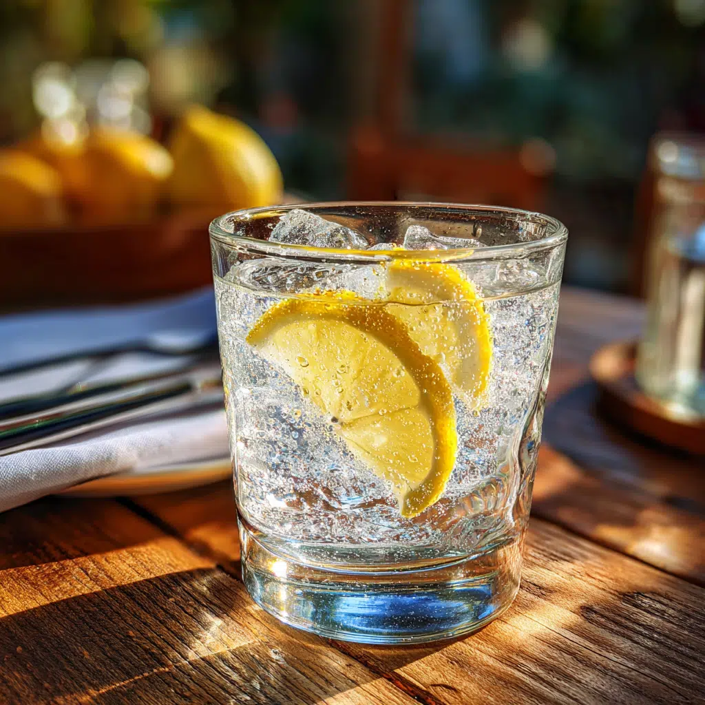 Ice water hack to lose weight with lemon on a breakfast table
