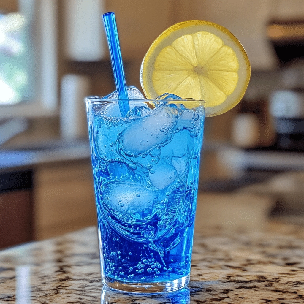 Homemade Sonic Ocean Water drink mix step-by-step process
